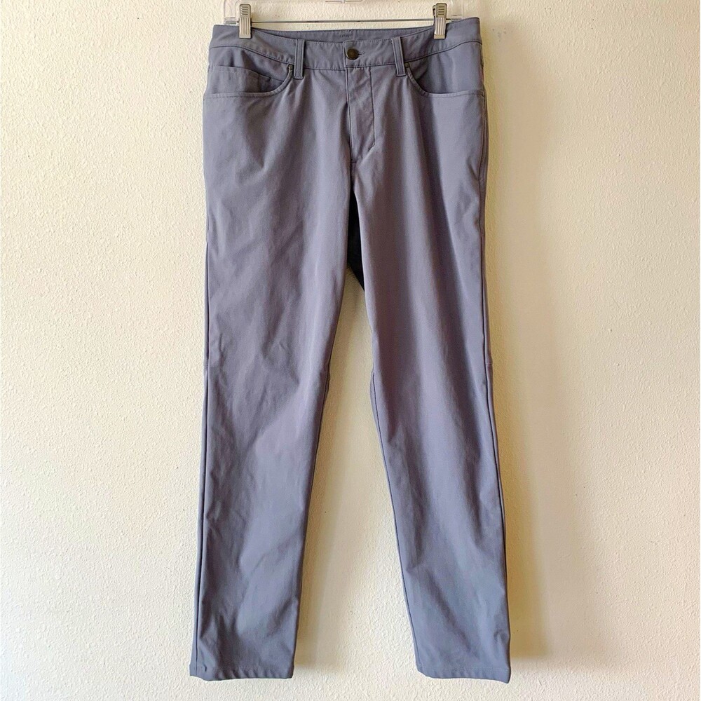 lululemon Mens Gray ABC Classic-Fit 5 Pocket 30L Trouser Pants Warpstreme Sz 31
